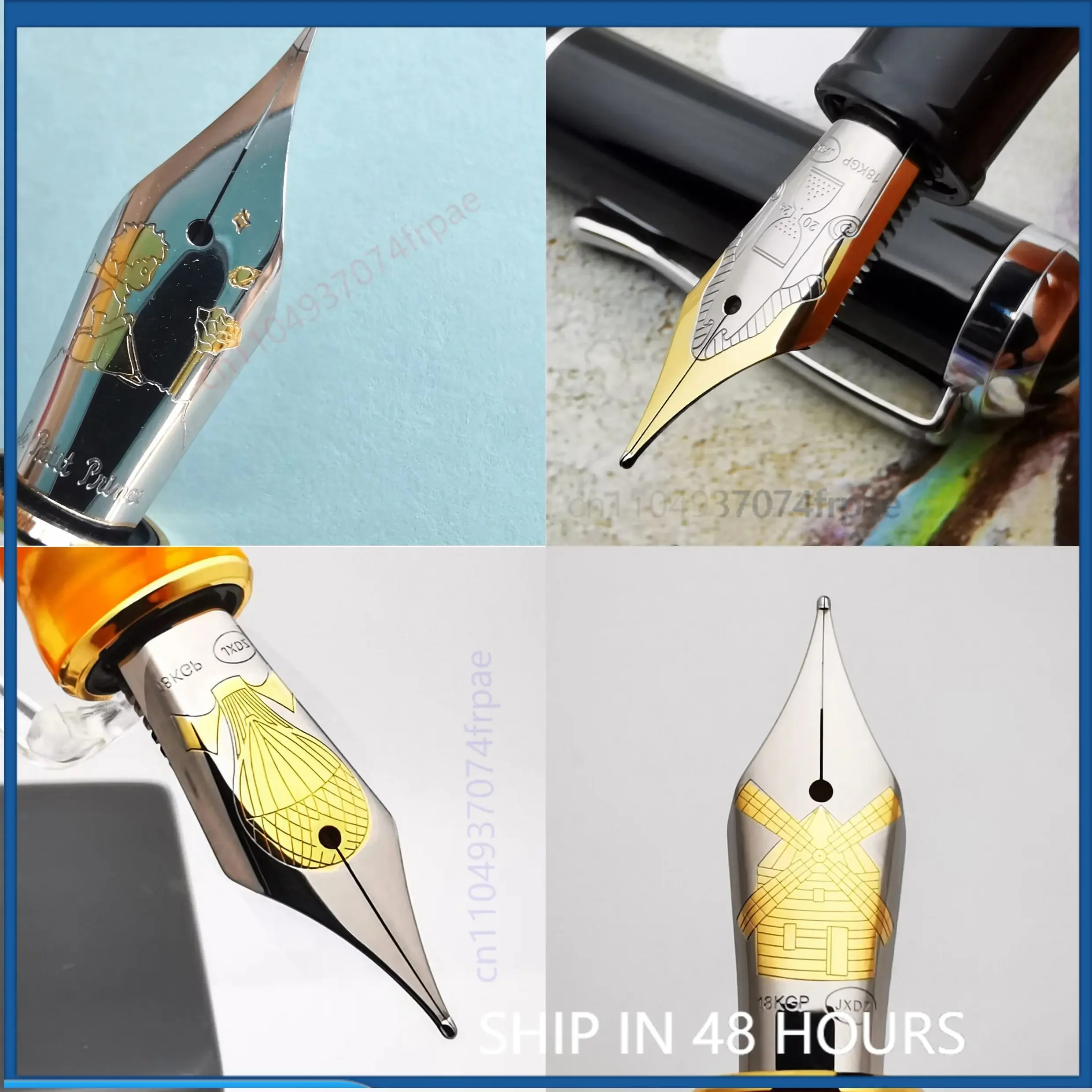 For MOONMAN C4 Iridium Fountain Pen Little Prince Spare Nib Transparent Large Ink Storage Barrel Color Ink Practice Pen