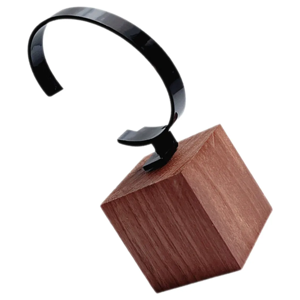 

Black Walnut Display Stand Wrist Holder Storage Rack Acrylic Bracelet Exhibitor Wrist Watch Stand For Display For Home Office
