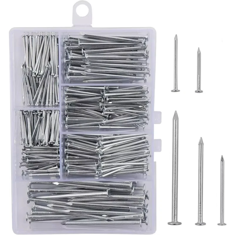 

350 pieces of stainless steel 304 nail set, hanging nail set, wall nail set, dowel set, long nail set