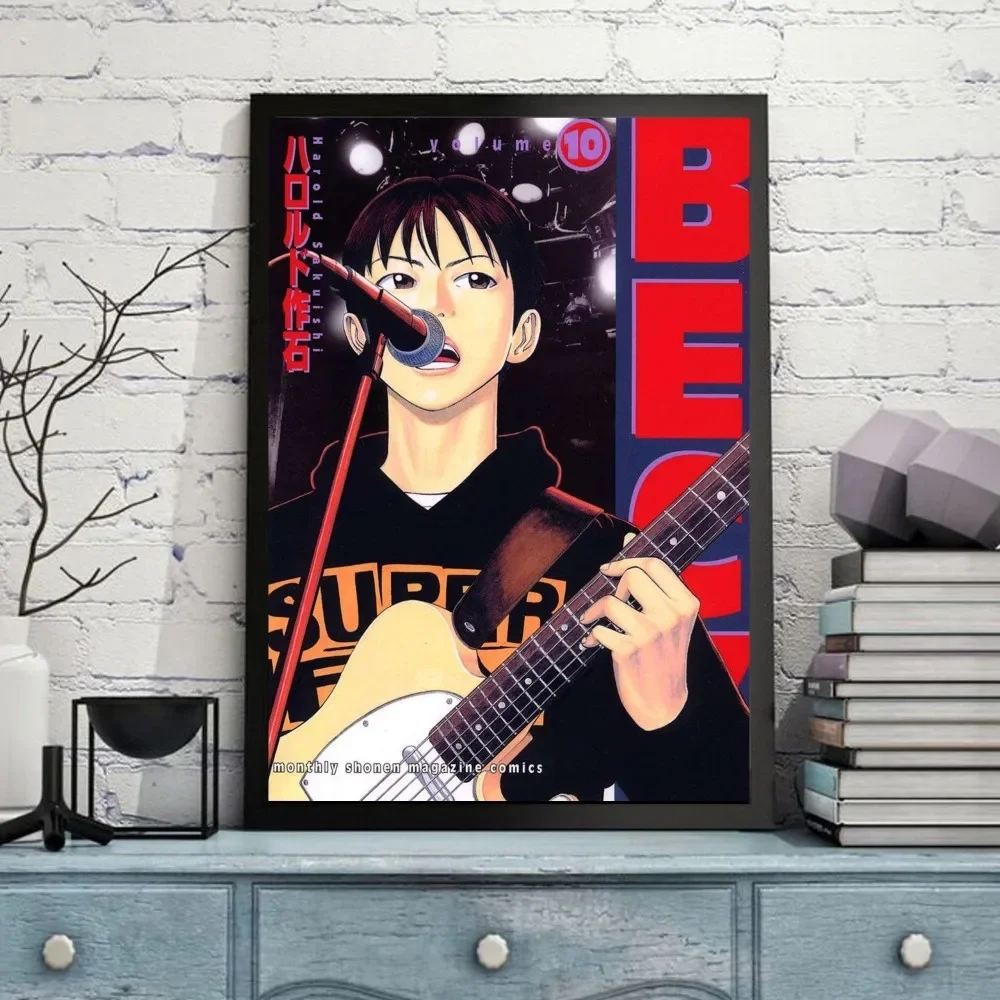 Classic Hot Anime BECK Poster Self-adhesive Art Poster Retro Kraft Paper Sticker DIY Room Bar Cafe Vintage Decorative Painting