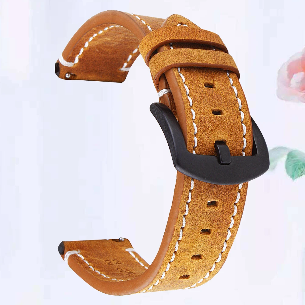 

Premium Retro Watch Strap Genuine Vintage Replacement Wristband Compatible With Smartwatch S3 Easy Install