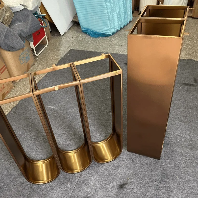 Stainless steel table leg bracket U-shaped coffee table tripod frame island table bar