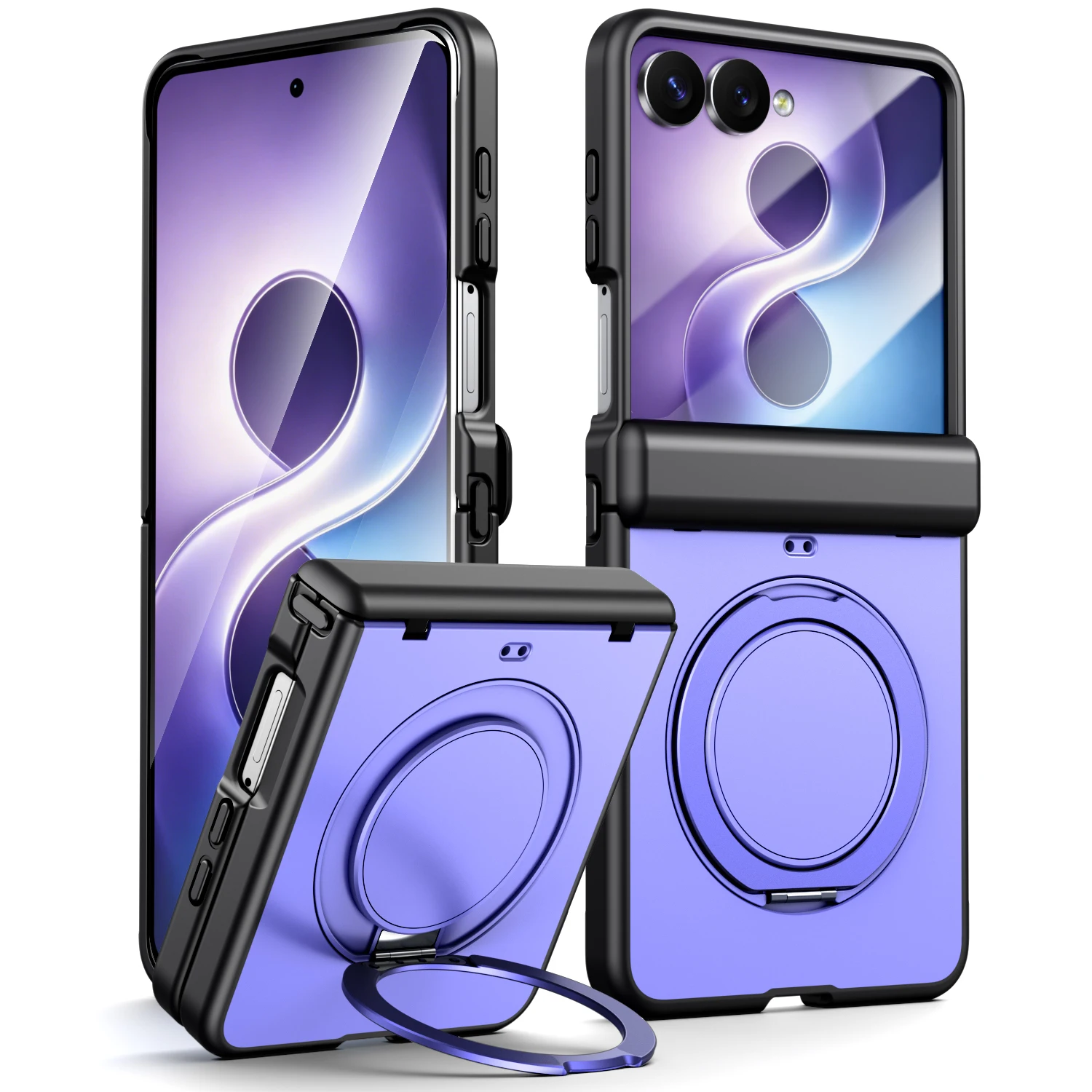 High Quality Magnetic Phone Case for Samsung Galaxy Z Flip8 7 Wireless Charging Hinge All-inclusive Shockproof Hard Holder Cover