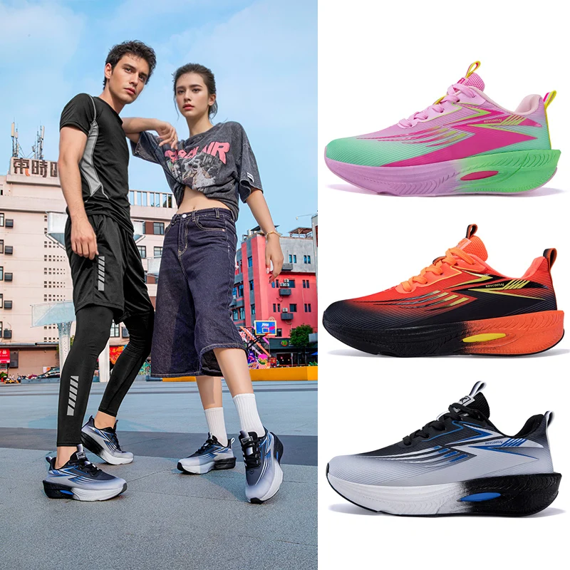 Unisex Sports Shoes Marathon Carbon Board Breathable Athletic Sneakers High-quality Professional Running Shoes for Men Women