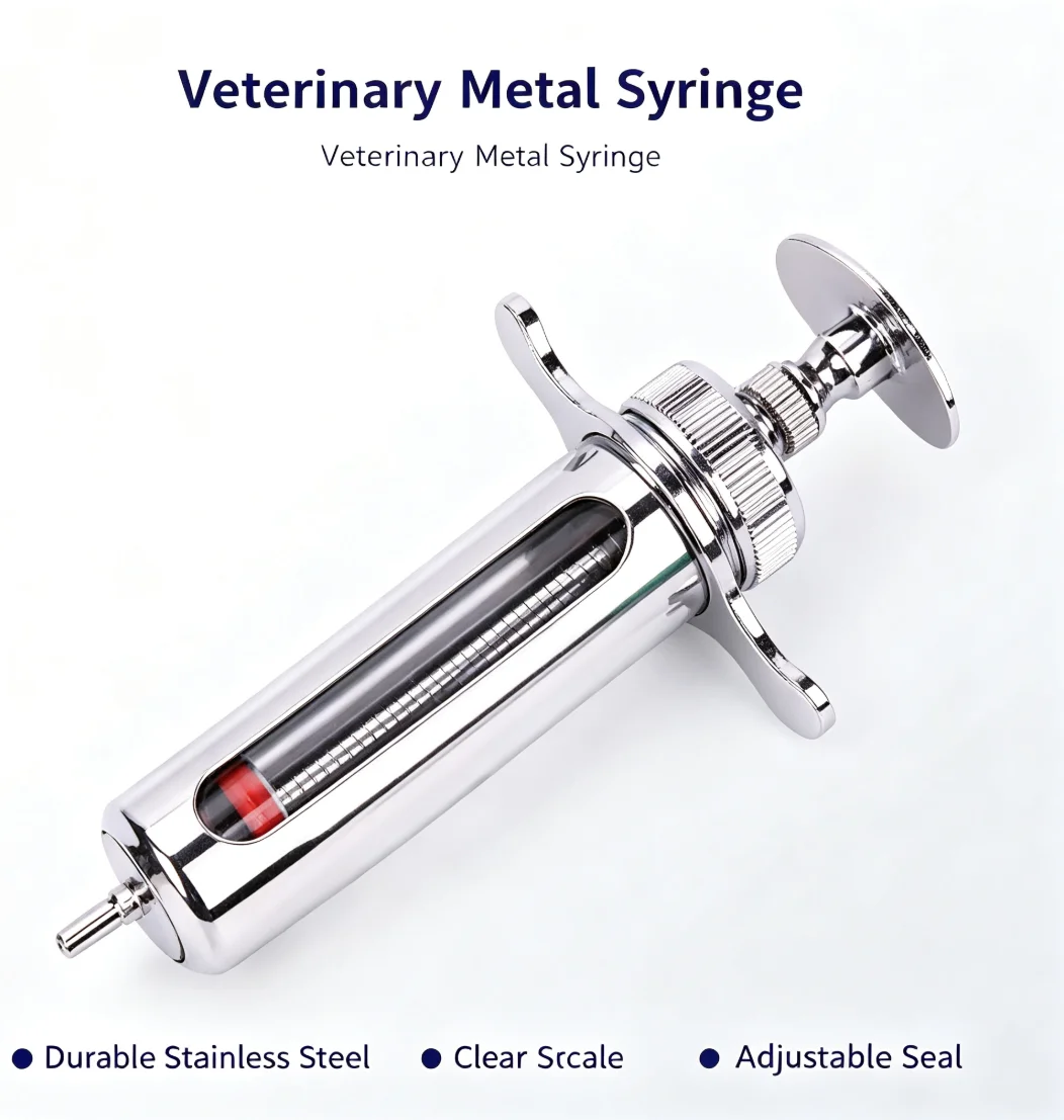 Comes with 10 needles, veterinary continuous injector, livestock vet injection tool, suitable for pigs, cows, and sheep