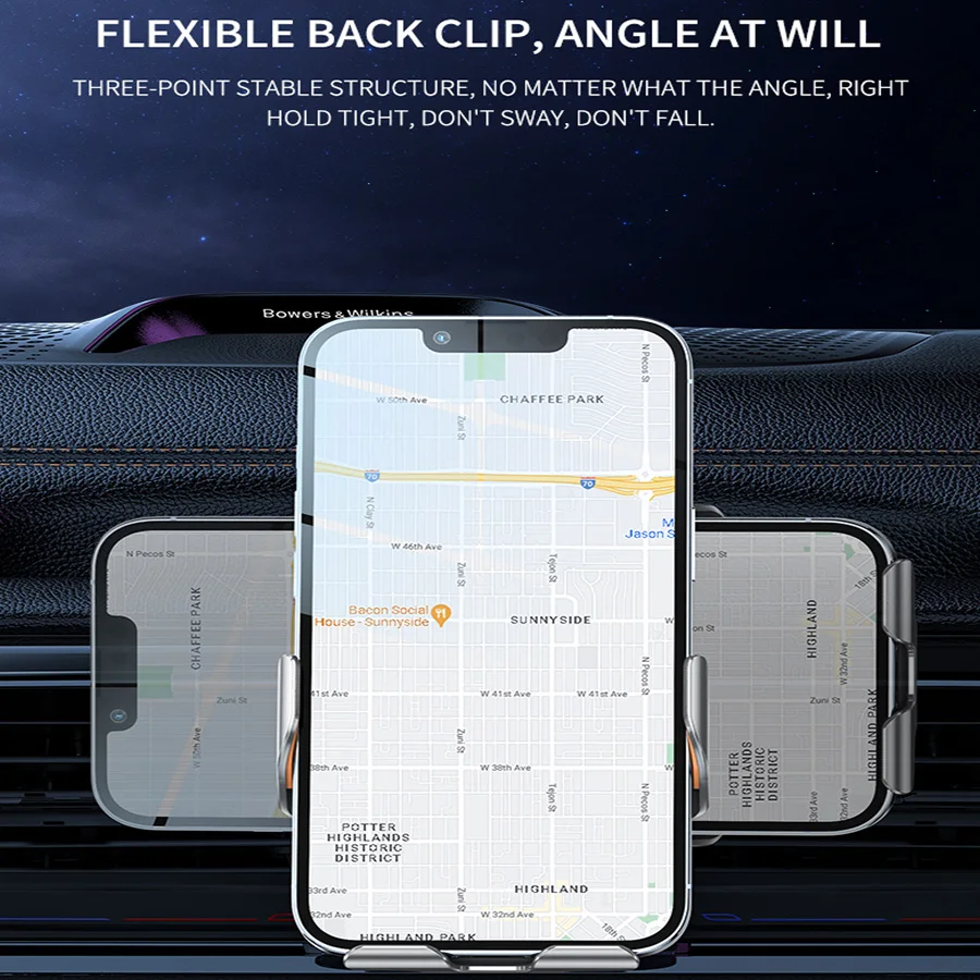 Automatic 30W Car Wireless Charger for iPhone 14 13 12 11 XR X Samsung Infrared Induction Fast Car Charging Phone Holder Mount