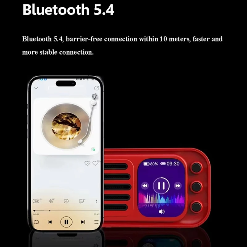 

HiFi Wireless Bluetooth Speakers Retro Portable Touch Screen,BJAS
