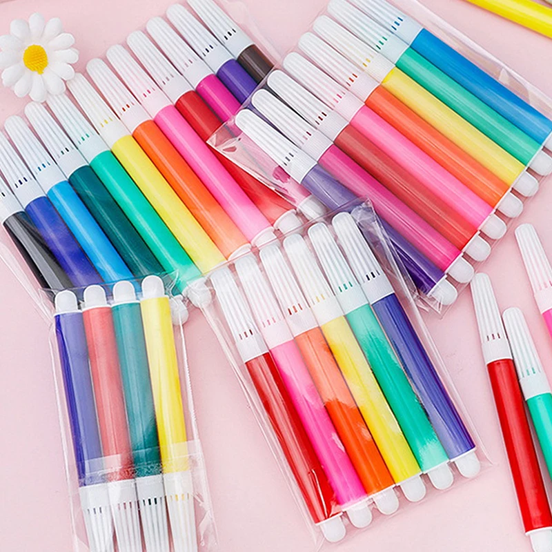 Classic Super Washable Markers Whiteboard Markers Erasable Colorful Marker Pens For School Office Art Markers Pen Washable Water