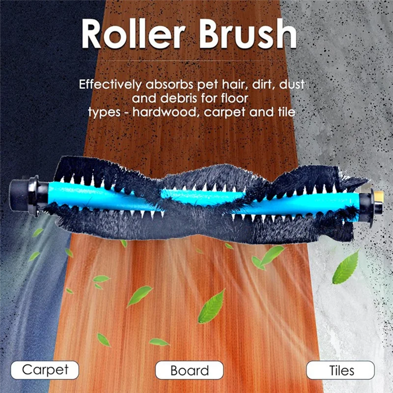 

IALJ-9Pcs Main Brush Side Brush Mop Cloth Hepa Filter For ABIR R30 Robot Vacuum Cleaner Replacement Parts