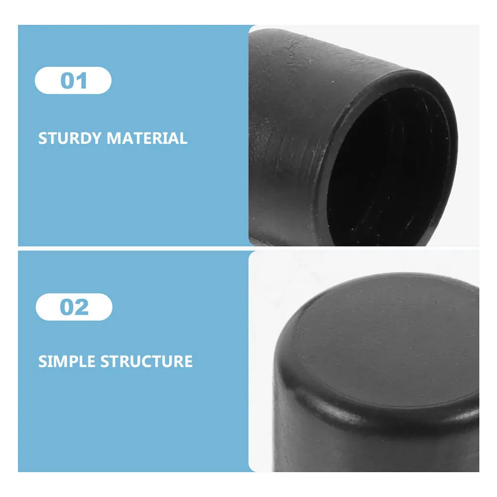 16 pçs tampas de haste de mesa de matraquilhos 8mm plugues de extremidade de ferro plástico substituição pólo de matraquilhos cobre acessórios de futebol de mesa estável