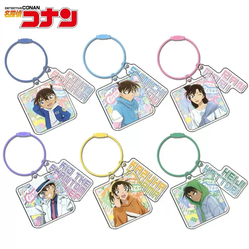 Conan Acryl-Schlüsselanhänger Jimmy Kudo Rachel Moore Kuroba Kaito Anime-Zubehör Studenten-Festival-Modell Geschenk