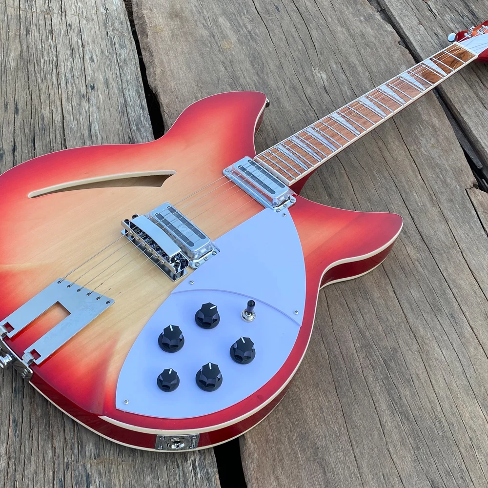 

Trapeze Tailpiece 6-струнная электрогитара 360, полуполый корпус Cherry Burst, корпус из липы, гриф из палисандра Guitarra