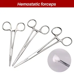 18/16/14cm Stainless Steel Hemostatic Clamp Forceps Surgical Forceps Tool  Hemostatic Forceps Pliers Straight/Elbow Tips