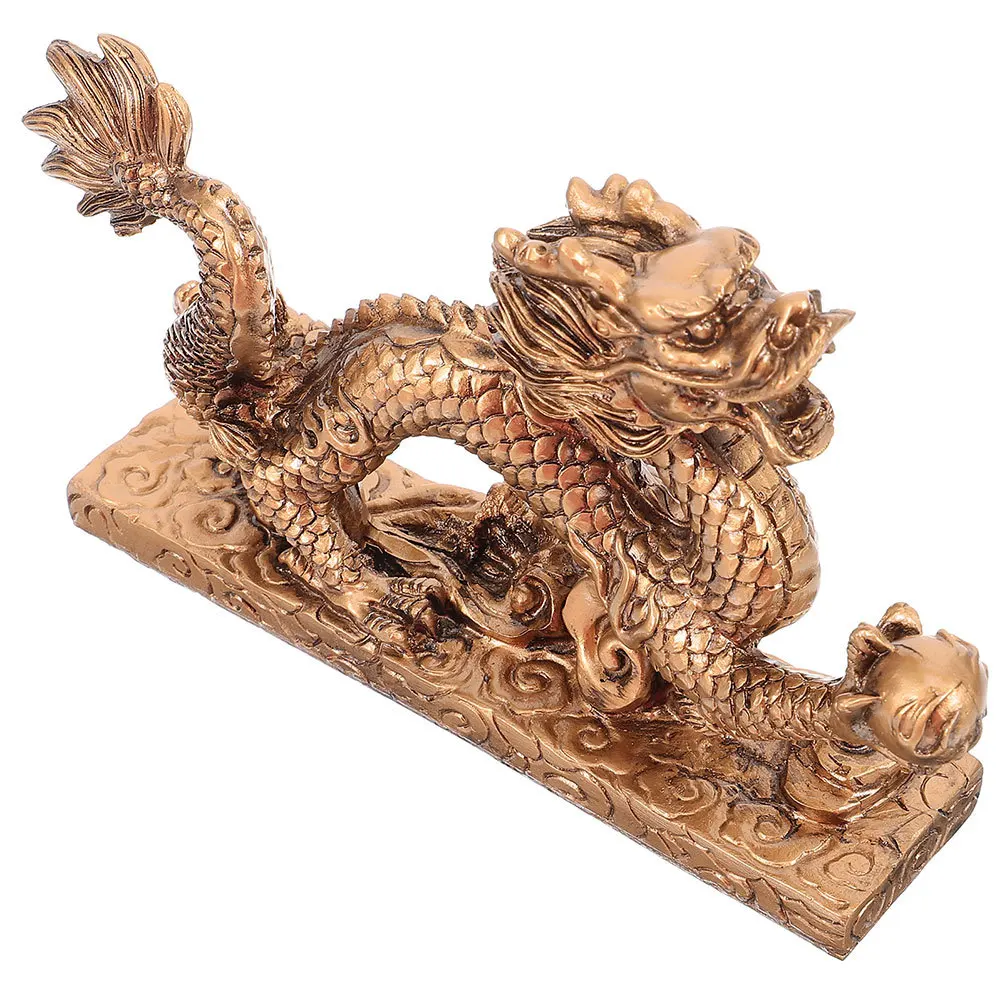 

Dragon Statue Resin Material Lightweight Stable Placement Home Garden Desk Cabinet Adornment Chinese Dragon