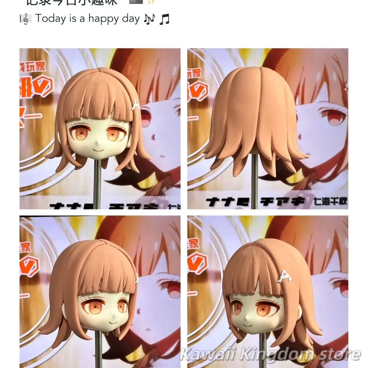 Danganronpa  Chiaki Nanami Anime OB11 Figurine Head Capsule Figures Model Equipment Handmade Ultra-light Clay Integrated Head
