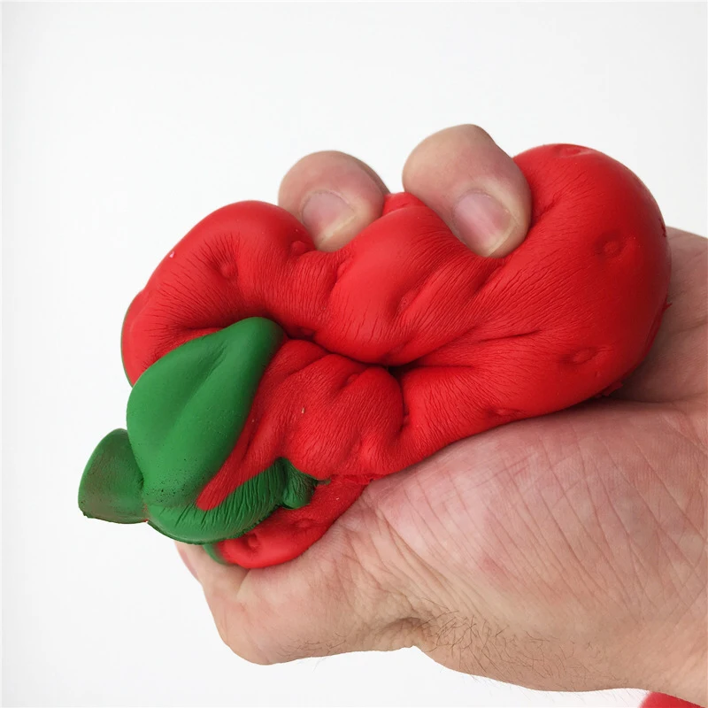 Hot Creative Slow Rebound Strawberry Soft Pinch Toys Simulation Fruit Ornaments Adult Children's Stress Relief Venting Toys Gift