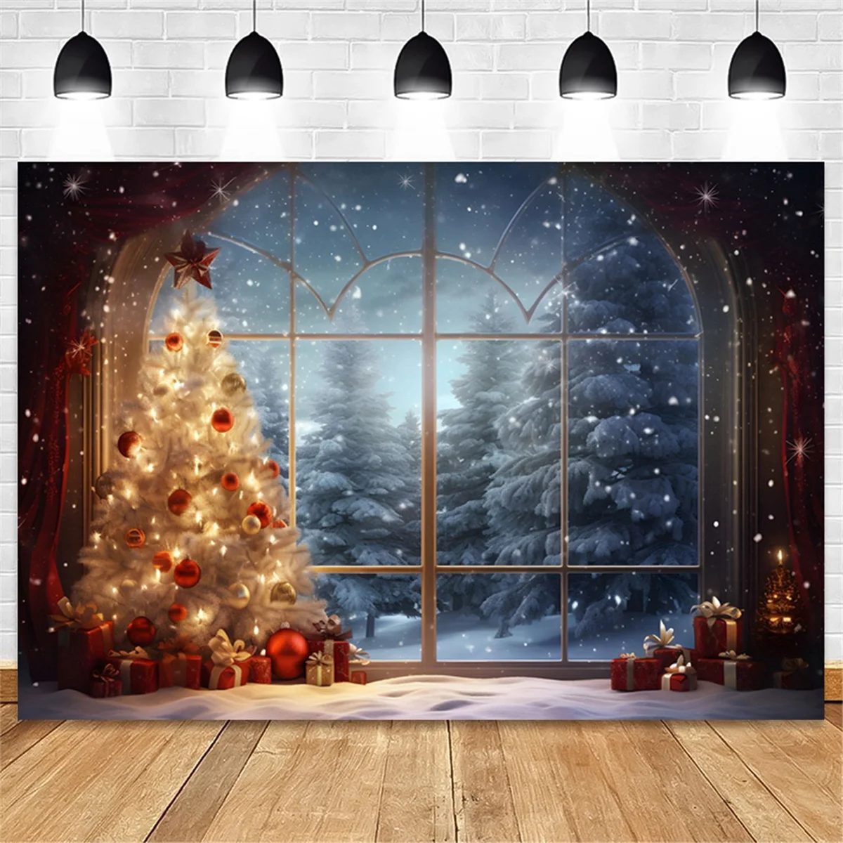 효율적인 210X150cm 크리스마스 배경 천, A