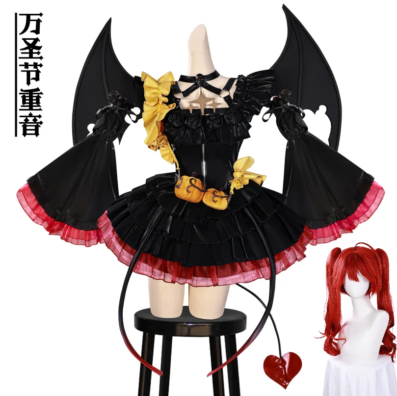 

NEW 2025 Kasane Teto Cosplay Costume Kasane Teto Little Demon Little Devil Costume Sexy Dress Costume Halloween Role Cosplay