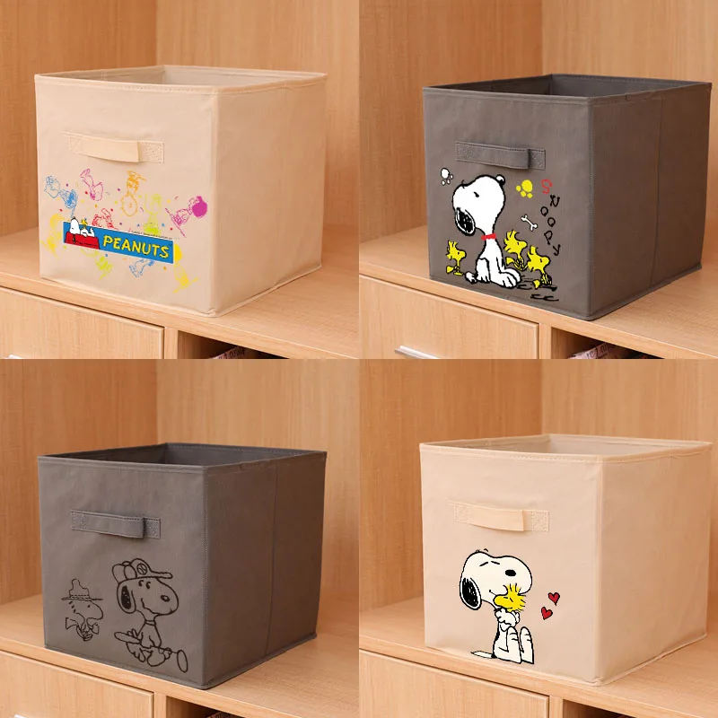 

Fold Snoopy Clothing Storage Basket Wardrobe Tidy Room Sundries Ornaments Underwear Pants Shoe Clothes Container Festival Gift