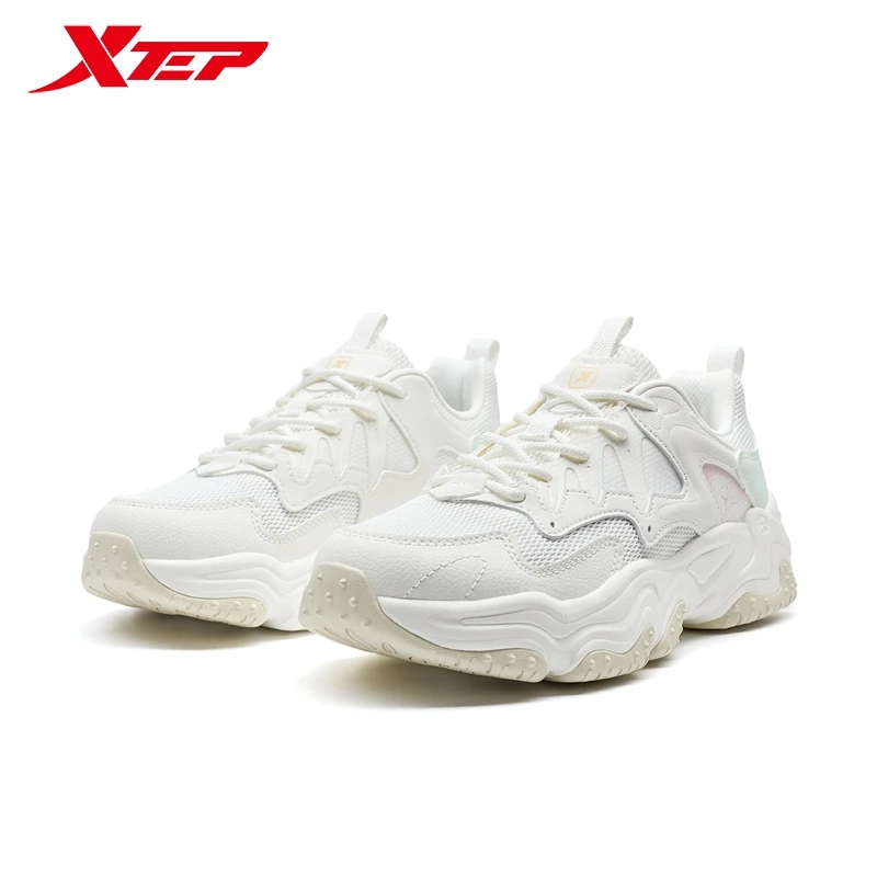 Xtep Youmu Women's Leisure Shoes 2025 Summer Thick-soled Height-enhancing Lightweight Breathable Retro Casual Shoes 875218320009
