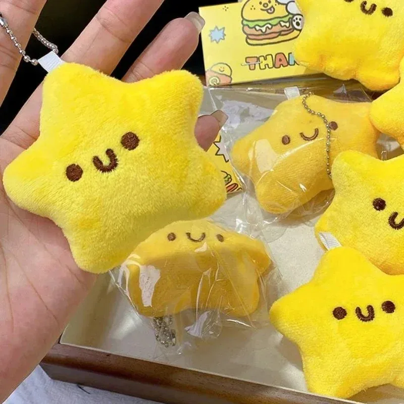 نجوم صغيرة ألعاب من نسيج مخملي المفاتيح الفتيات رقيق لينة لطيف حقيبة الظهر قلادة العملي الكرتون صراخ ستار سلاسل المفاتيح الهدايا ديكور