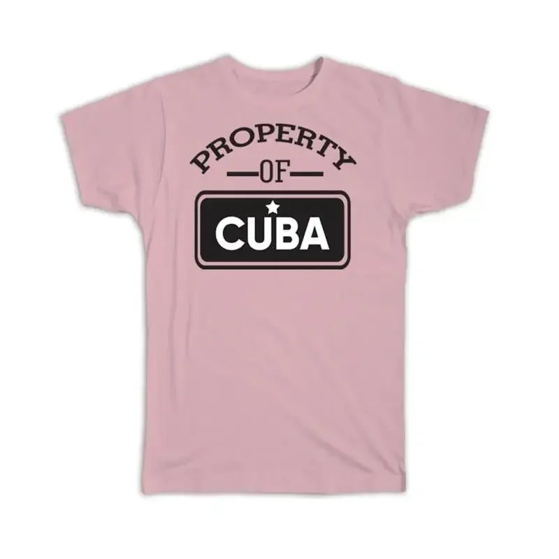 Property Of Cuba Cuban Pride Caribbean Quote Wall Decor Art Print T shirt