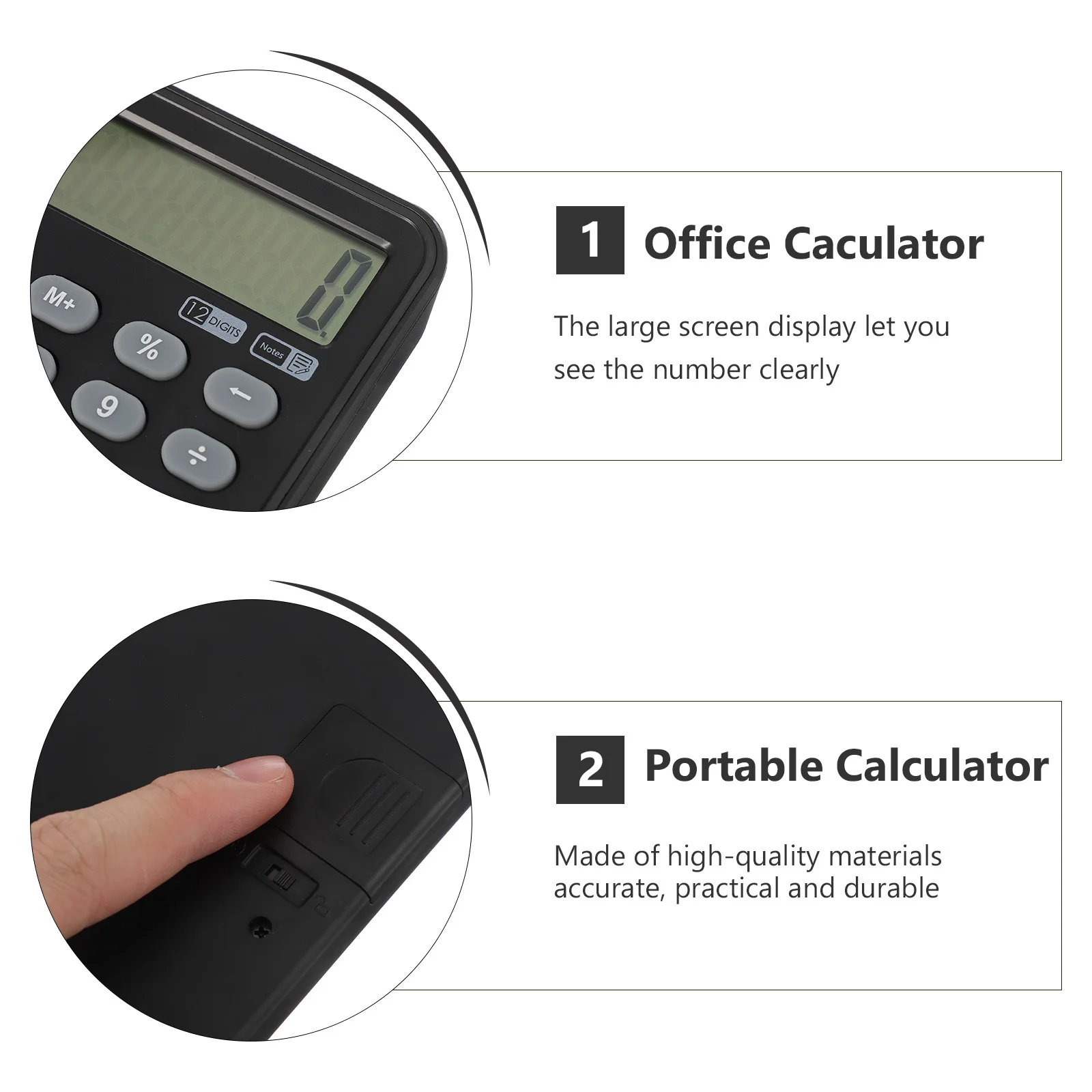 

LCD Handwriting Board Calculator Large Screen Portable Students Office Use Multi Functional Calculation Tool Exam Electronic