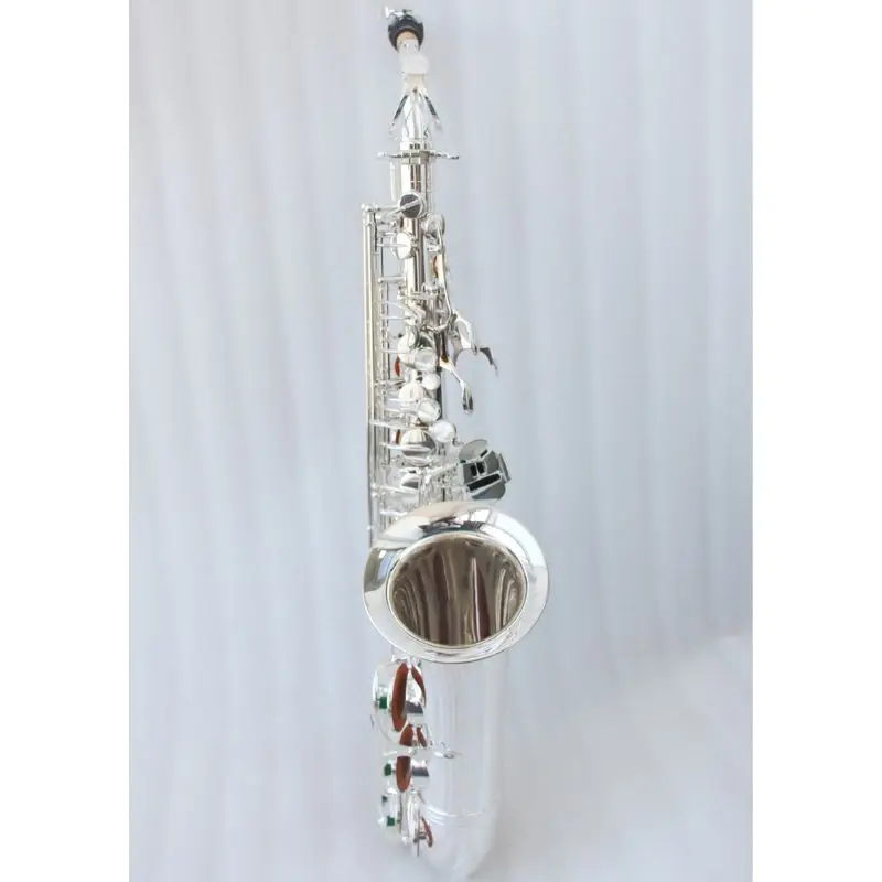 

Professional Alto Saxophone Silver Plated Body E Flat Tone Saxophone Alto With Bag