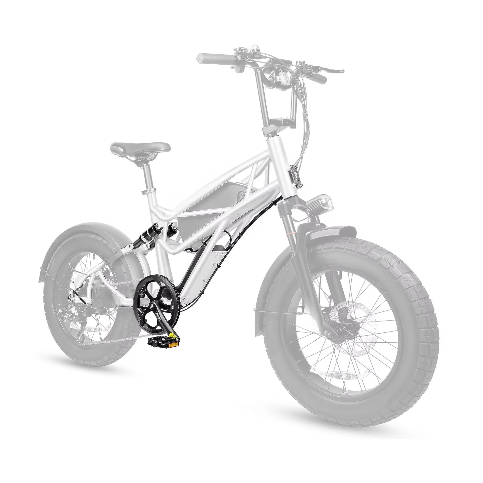 

Scorpio 20 Inch 6061 Aluminium Alloy 190mm Drop Out Fat Tire Electric Bike Frame with 400LBS Loading Capacity