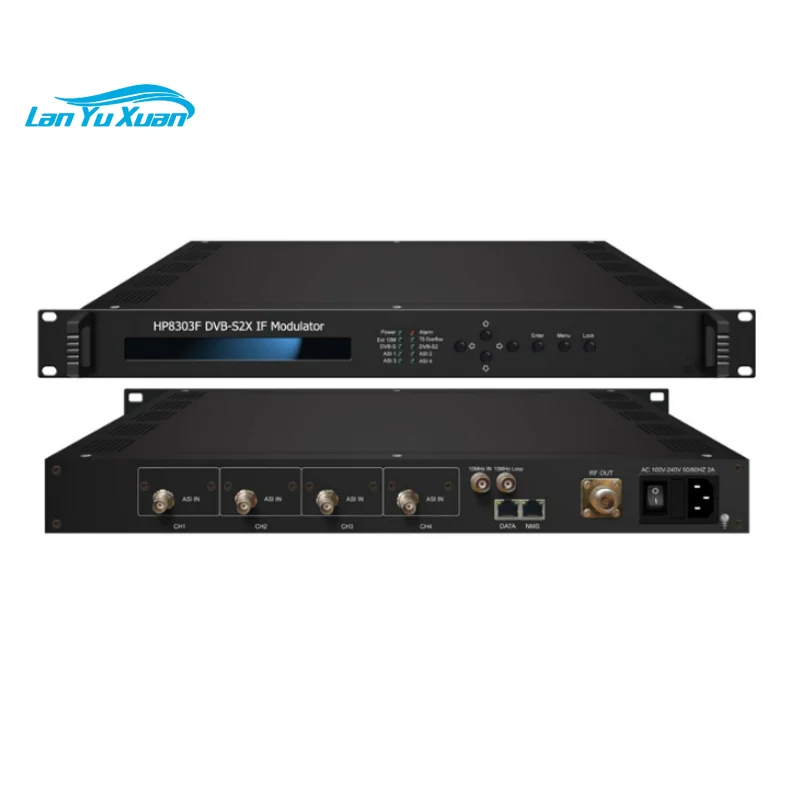 4 ASI IP to DVB-S/S2/S2X IF Digital Modulator 50 ~ 960 MHz IF Output for Broadcasting Interactive Services