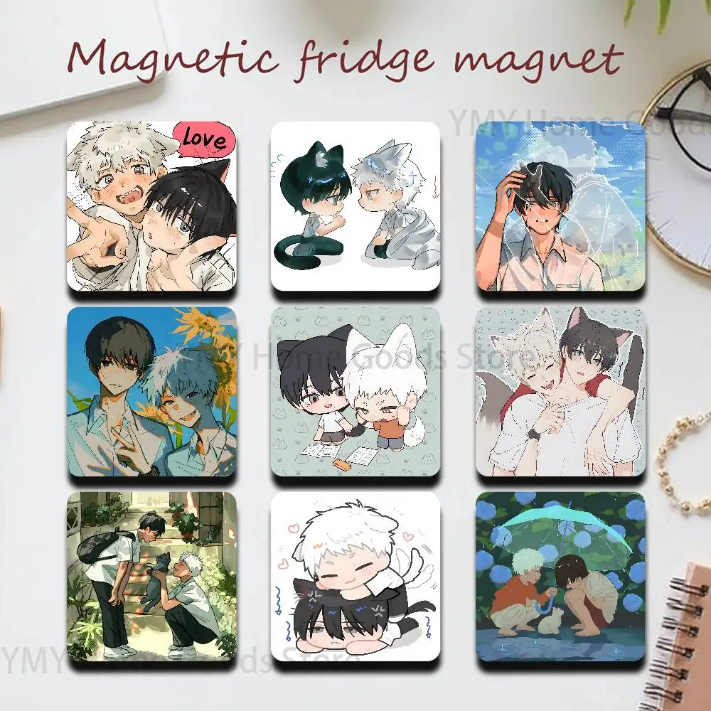 Ajiro Kofune Mio The Summer Hikaru Died New PVC Fridge Magnet for Cartoon Refrigerator Decor For Child Magnetic Toy