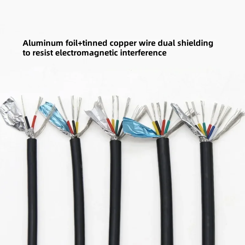 UL2464 كابل محمي 22AWG 24AWG 26AWG خط التحكم النحاسي 2/3/4/5/6/8 كابل محمي للزوج الملتوي الأساسي