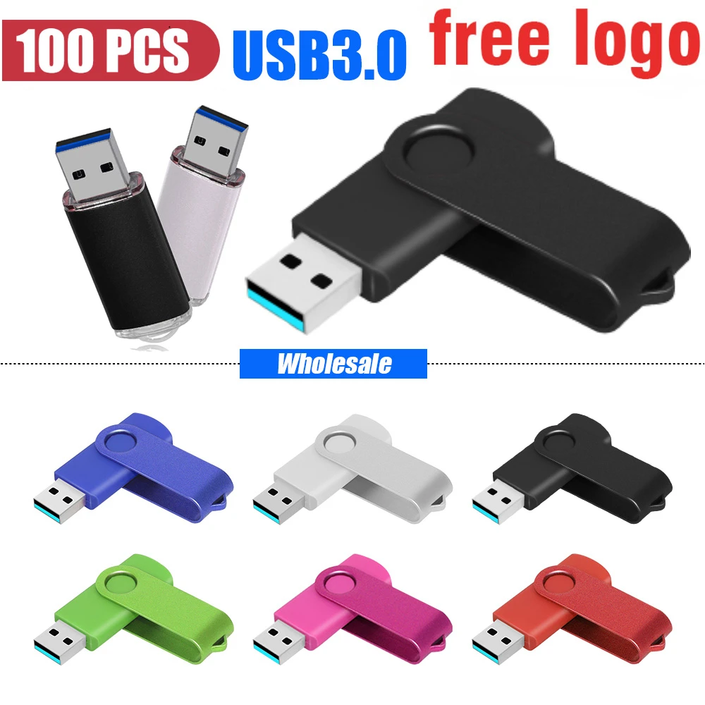 

100 шт./лот, модный флэш-накопитель USB 3.0 с бесплатным логотипом, 128 ГБ, 64 ГБ, 32 ГБ, цветной, высокоскоростной, 16 ГБ, 8 ГБ, водонепроницаемый PenDrive