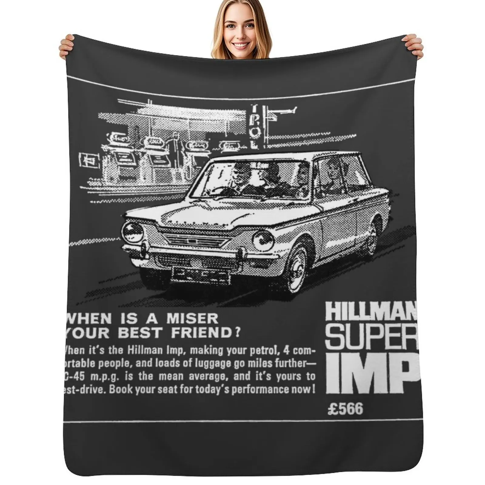 

HILLMAN IMP Throw Blanket Lightweight Warm Blanket for Indoor Outdoor Use