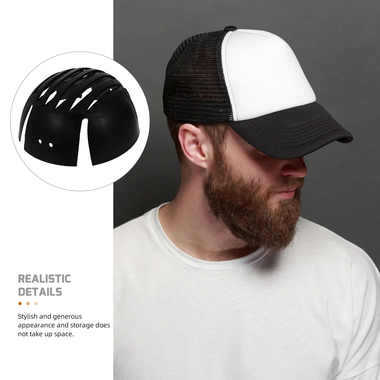 

2Pcs Baseball Cap Inner Support Plastic Holder Lightweight Portable Stand for Baseball Peaked Caps Storage