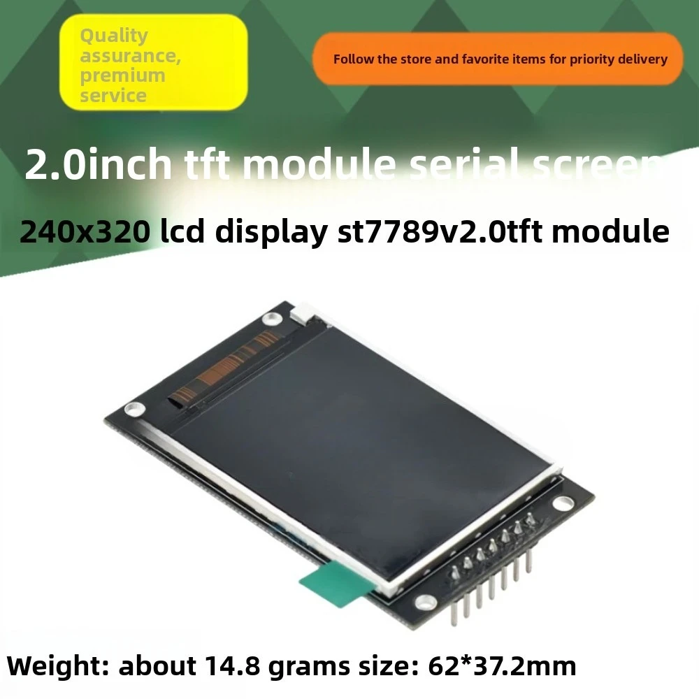 Módulo de tela serial TFT de 2,0 polegadas - display LCD 240x320 com driver ST7789V. Módulo TFT 2.0 para Arduino, Raspberry Pi e DIY