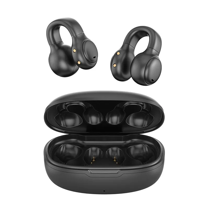 

M30 NEW Bone Conduction Earphone BT 5.3 Ear Clip on Ear Earring Wireless Headphones Sports Headsets Ear Hook with Mic