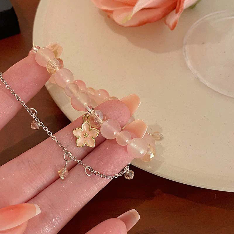 Star Pendant Tassels Bracelet Trend Sweet Crystal Beaded Bracelet For Women Girls Fashion Light Luxury Jewelry Gifts image 5