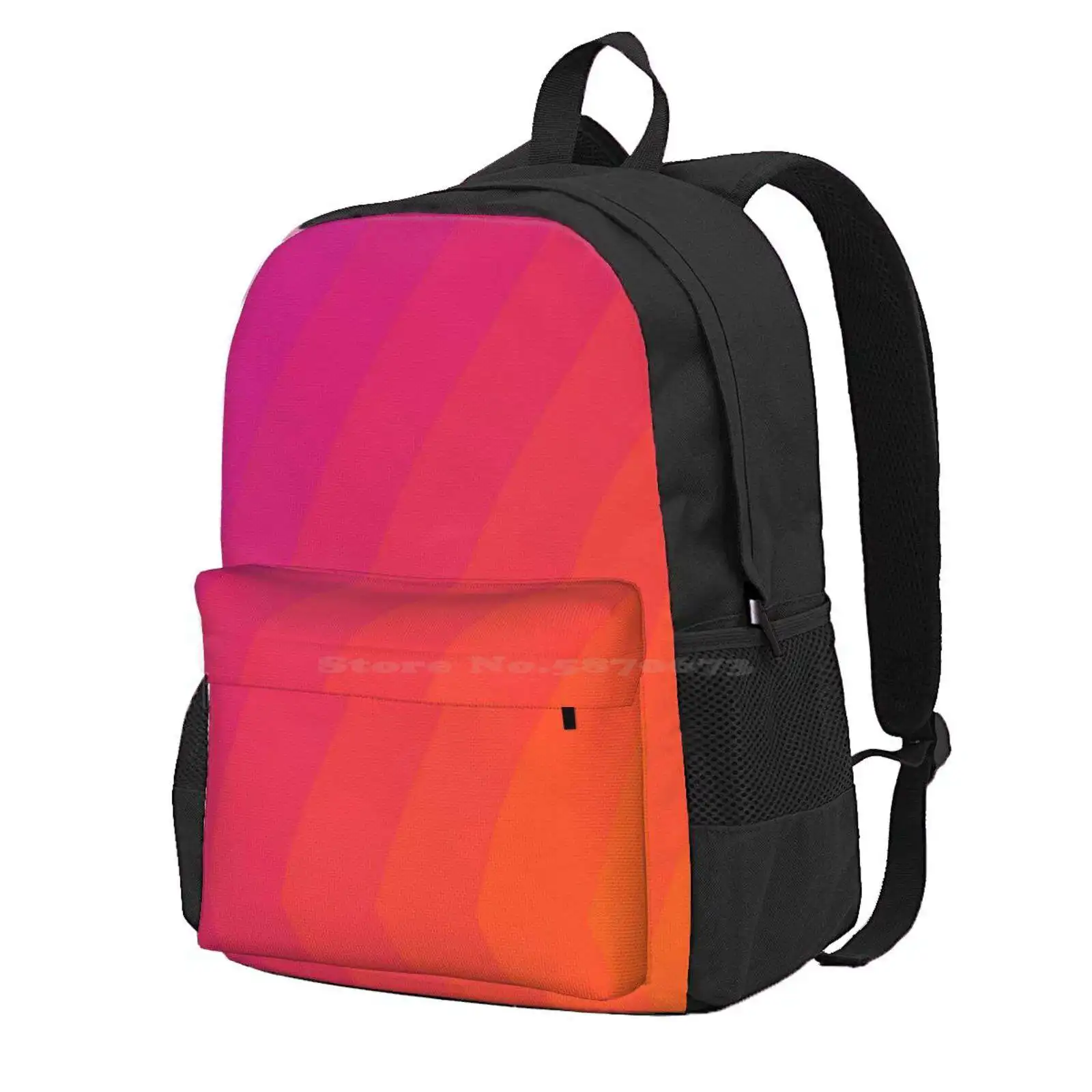 Purple - Hot Pink - Orange Color Gradient Hot Sale Schoolbag Backpack Fashion Bags Purple Magenta Hot Pink Orange Pattern