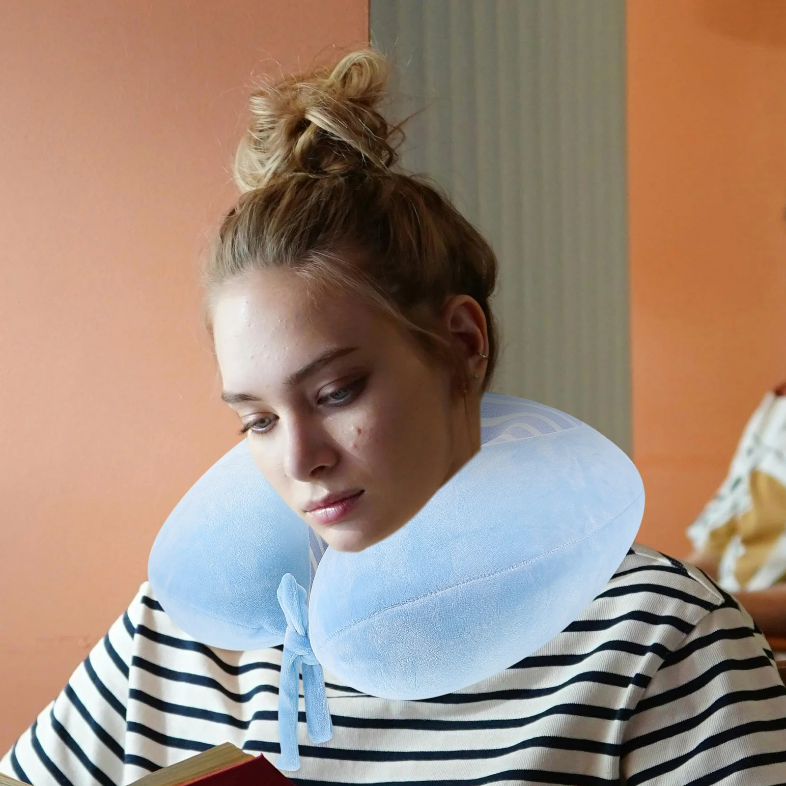 

Neck Pillow for Traveling U Shaped Memory Foam Comfortable Support for Airplane Car Office Use Portable Lightweight Easy to