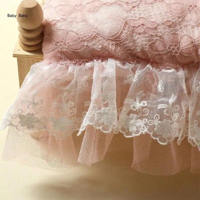 Infant Photo Props Lace Mattress Pillow Newborn Shower Gift Photoshoot Furniture Q81A