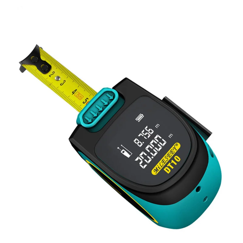 

DT10 2-in-1 Digital Measure Tape Laser With LCD Display Laser Distance Meter Rangefinder 40m