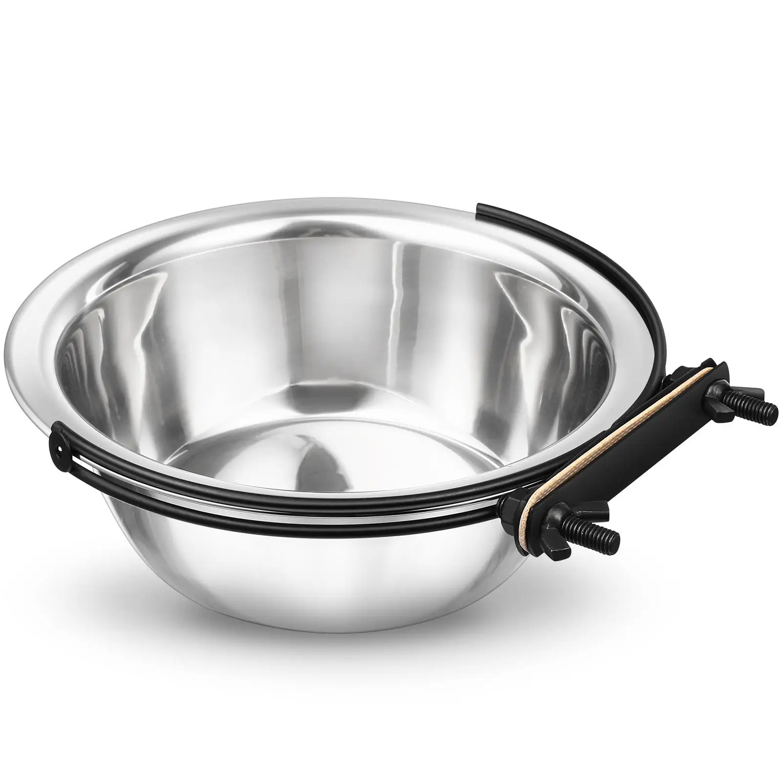 

Stainless Steel Dog Bowl S M L Size Hanging Metal Water Dish Cage Resistant Rust Cracks Pet Food Parrot Feeding Cup
