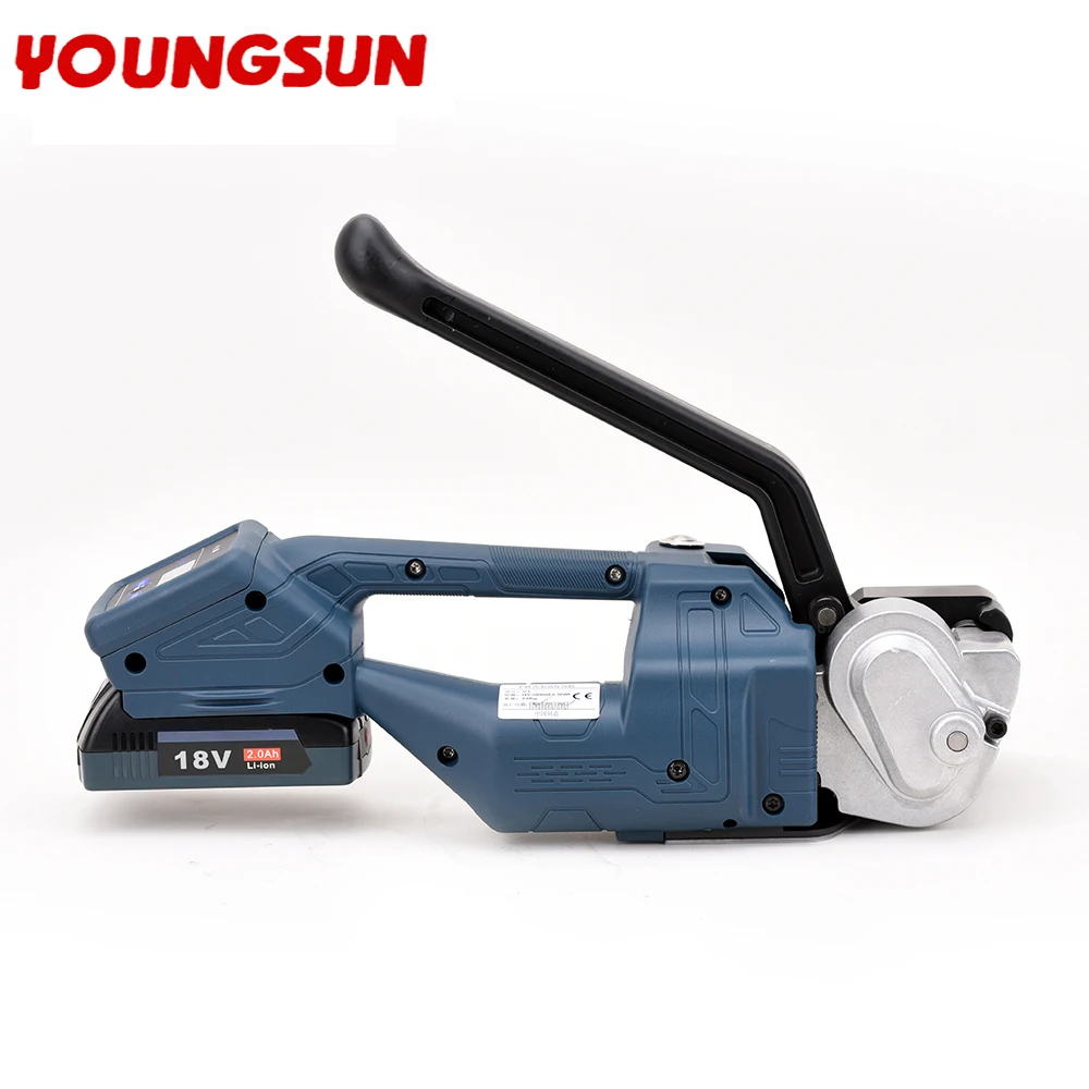 13-16 مللي متر شبه أوتوماتيكية يده دليل V1 بطارية تعمل بالطاقة البلاستيك PP PET أداة التعبئة آلة الربط البطارية