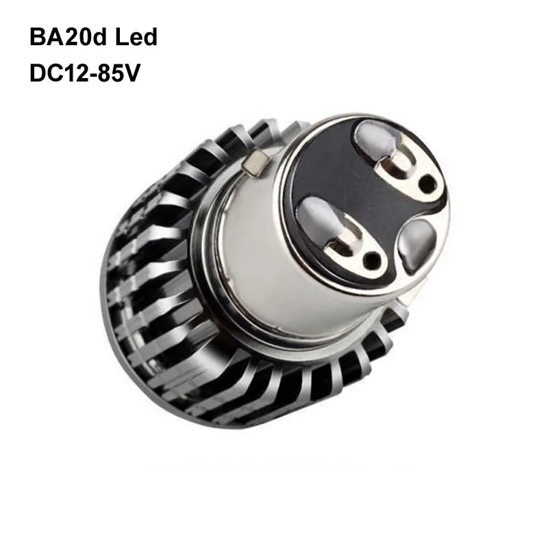 High quality Electrocar,E-Bike,Pedelec,Autobike,Motorcycle Headlight BA20d H4 DC12-85V LED Moto Hi/Lo Beam Led Bulbs 10pcs/lot