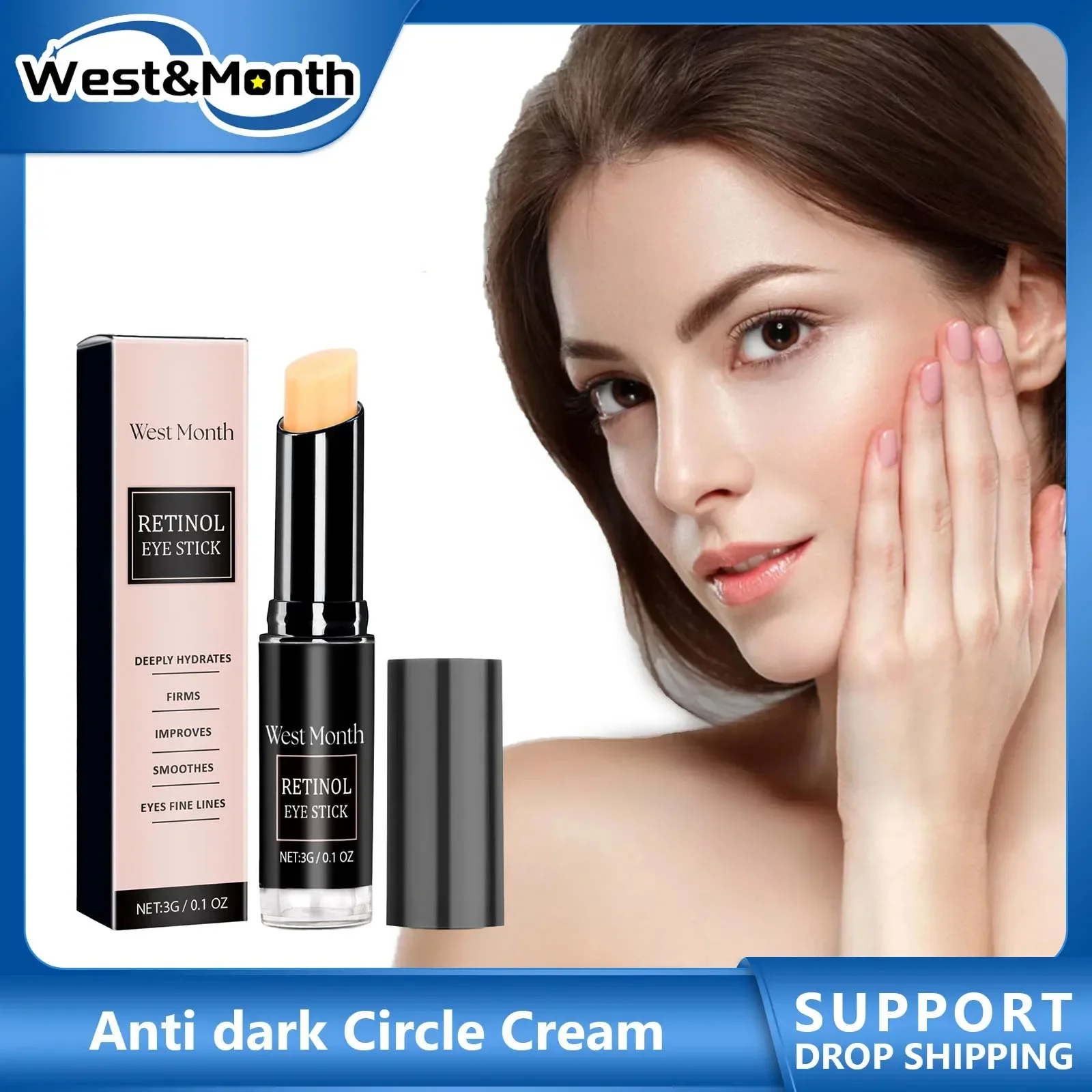 Retinol Eye Cream Sticks Reduce Dark Circles Fine Lines Firming Eye Tightening Cream Sticks Eyes Care Cosmetics