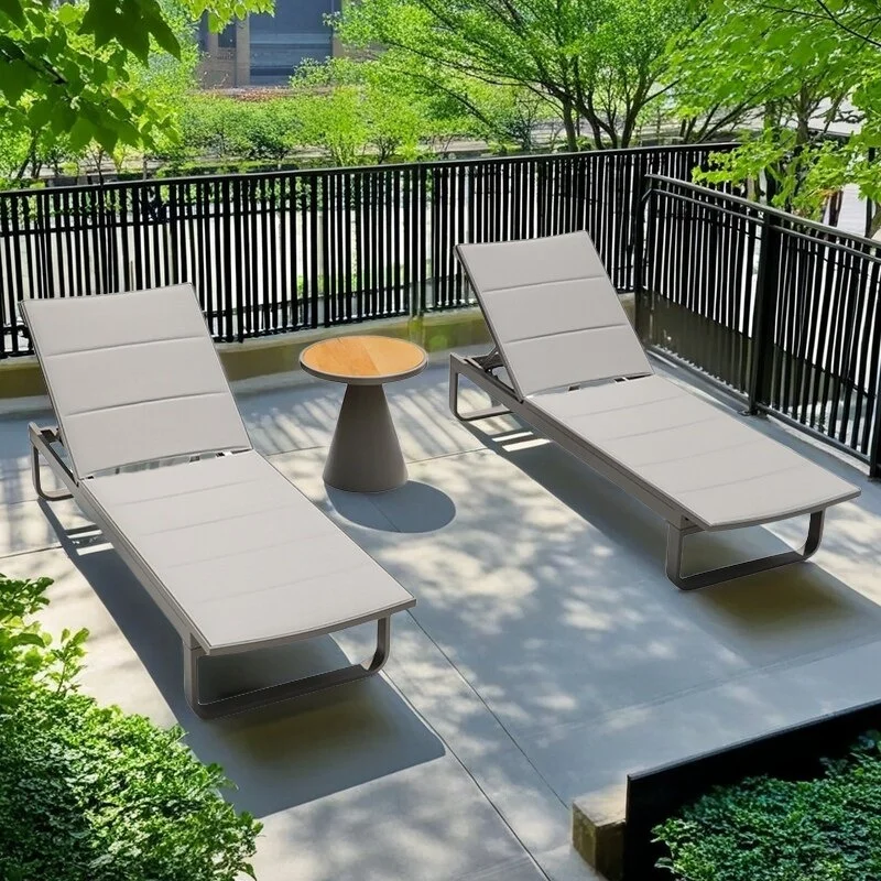&Waterproof Minimalist and Modern Outdoor Leisure Lounge Chair for Garden Pool Beach Hotel & Resort Use