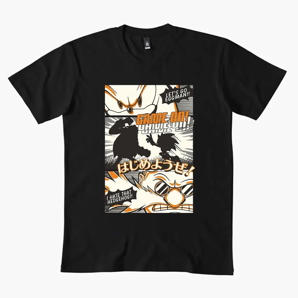 

come on Sonic The Hedgehog Shadow Character Paint Graphic T-Shirt Y2K clothes Cartoon Game Apparel Short Sleeve tee All size top