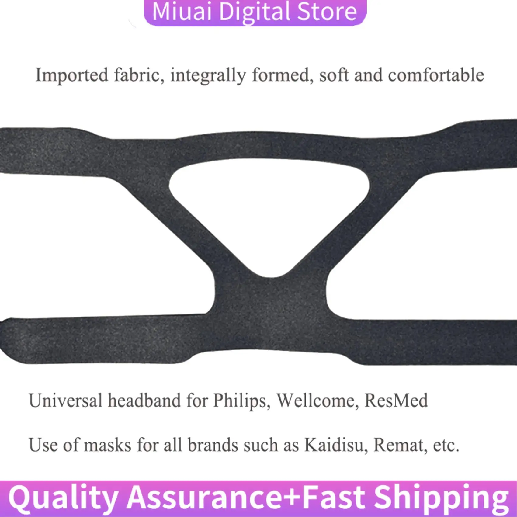 

3X Universal CPAP Mask Headgear Strap For Resmed Mirage Series, Respironics CPAP (Headgear Only)-A74Z