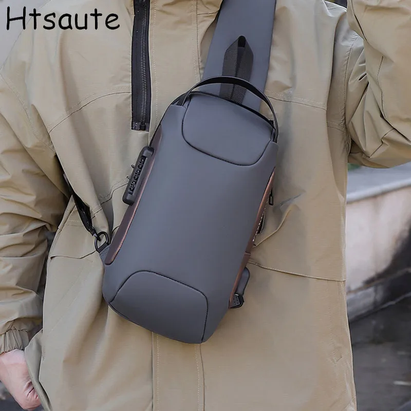 

Password Lock Anti-Theft Men's Bag Male Chest Pack Casual Sports Small Backpack Shoulder Crossbody Bag Motorcycle Bags